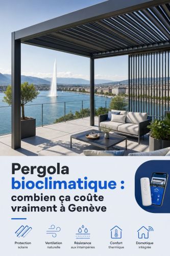 Pergola bioclimatique : combien ça coûte vraiment à Genève